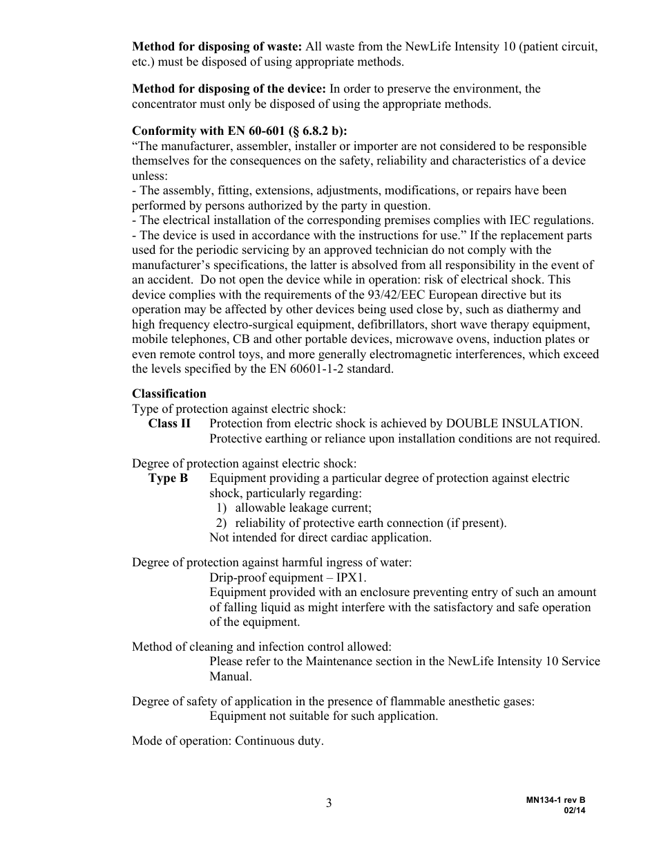 AirSep MN134-1 B User Manual | Page 8 / 40