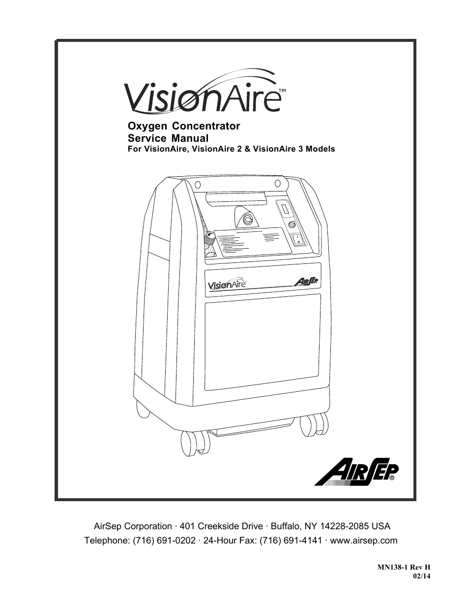 AirSep MN138-1 H User Manual | 46 pages