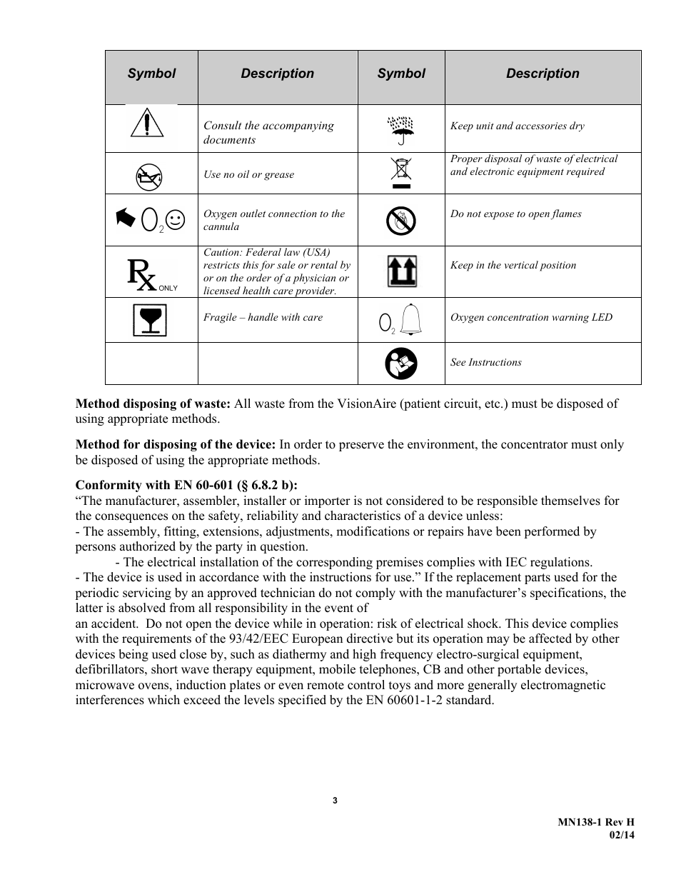 AirSep MN138-1 H User Manual | Page 9 / 46