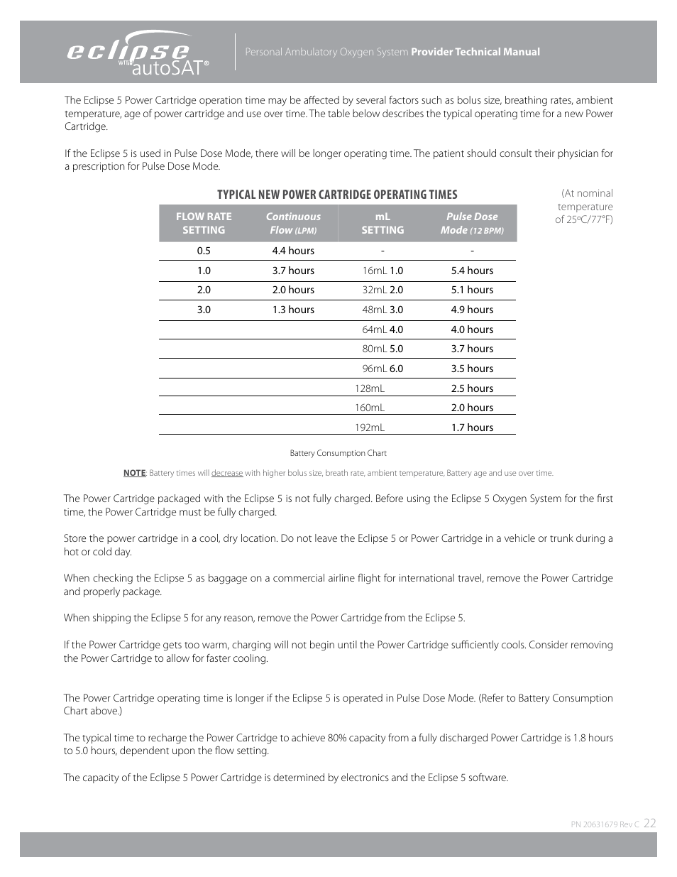 AirSep Eclipse 5 20631679 User Manual | Page 22 / 84