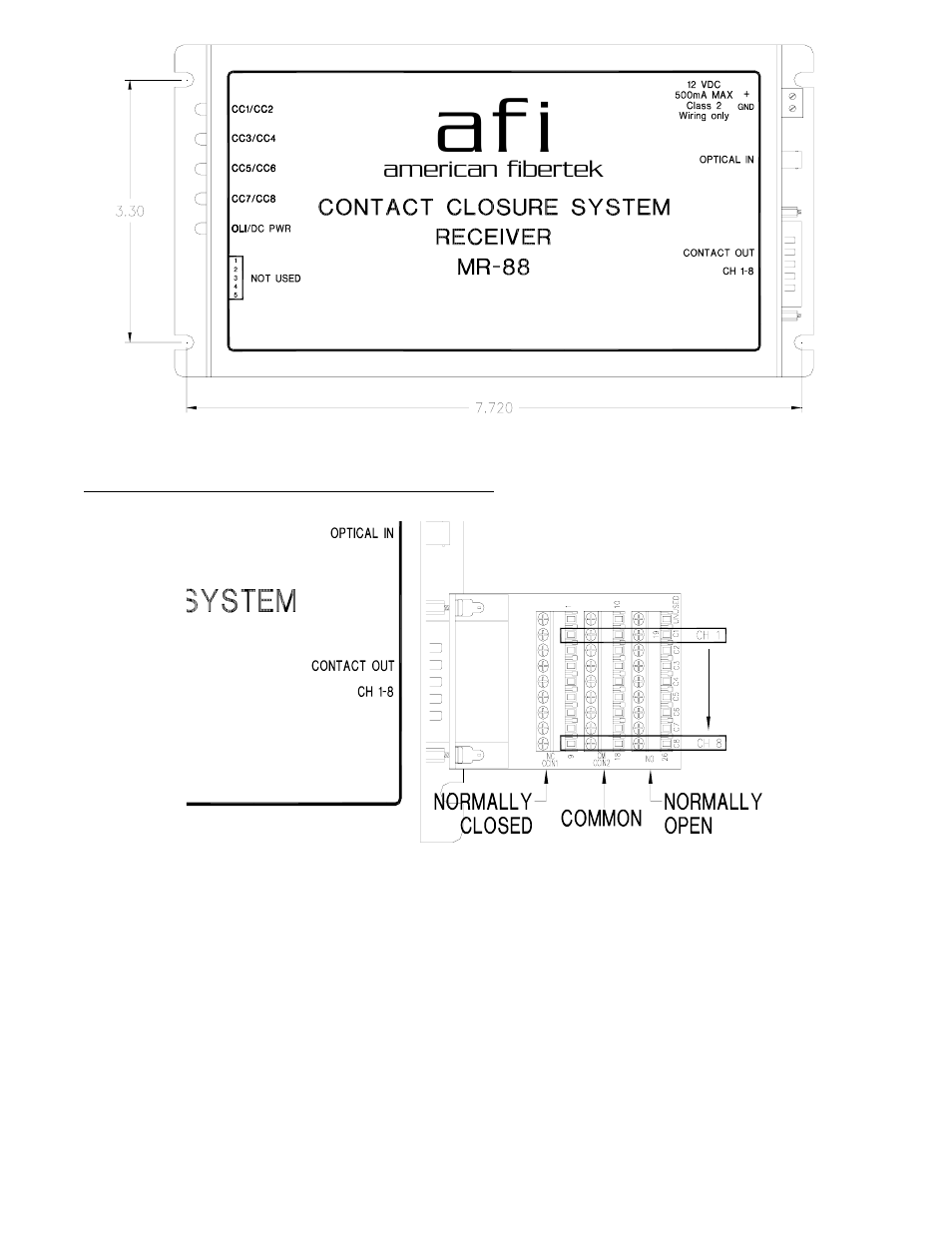 Af i | American Fibertek MR-88 User Manual | Page 3 / 4