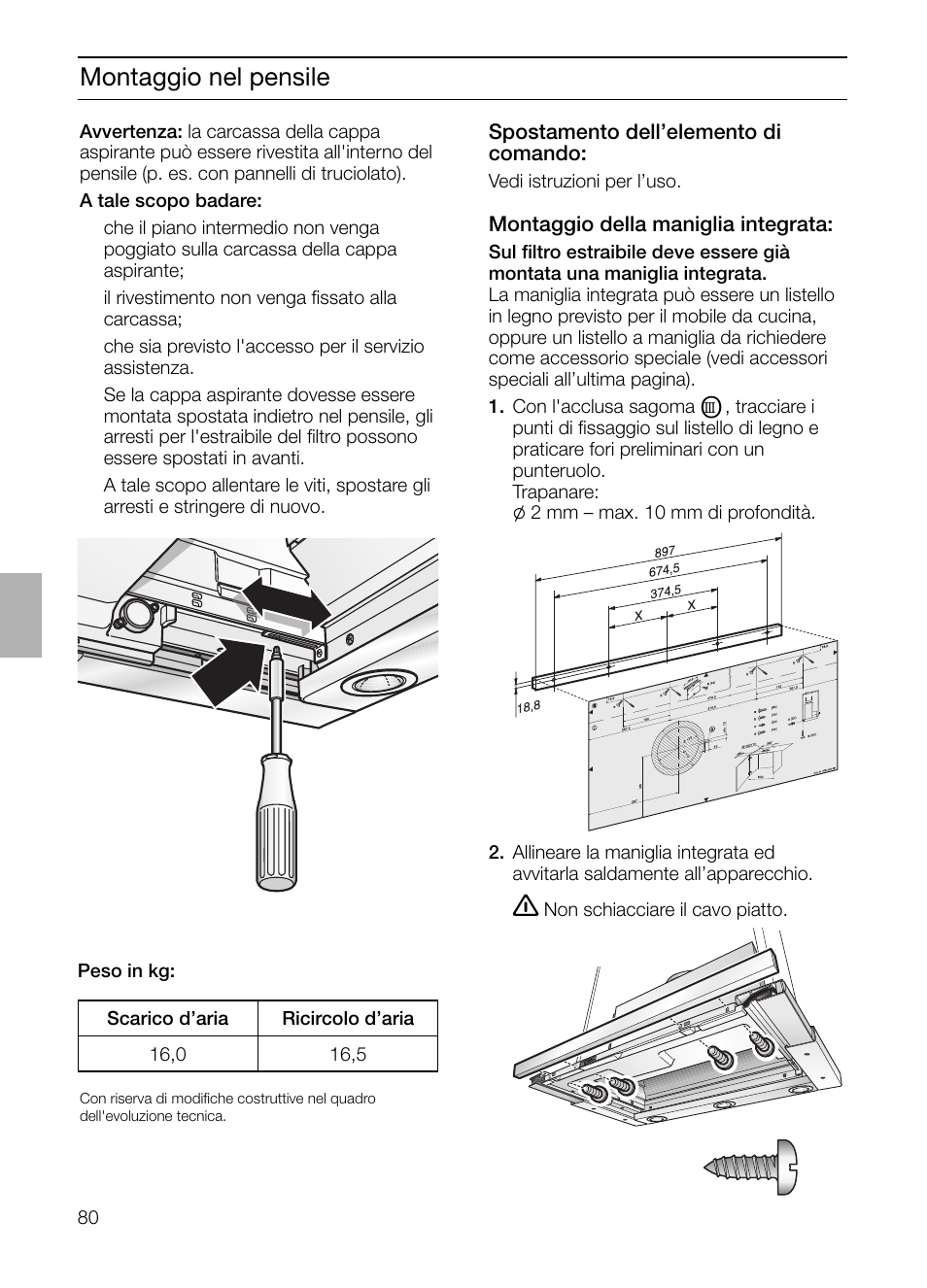 Montaggio nel pensile | Neff D4982X0 User Manual | Page 80 / 116