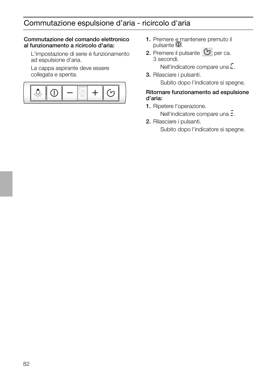 Commutazione espulsione d’aria - ricircolo d'aria | Neff D4982X0 User Manual | Page 82 / 116