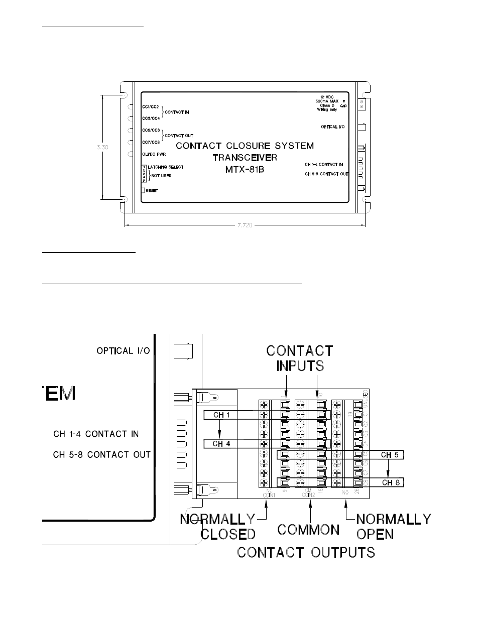 Fiber connection, A f i | American Fibertek MTX-81B User Manual | Page 3 / 4