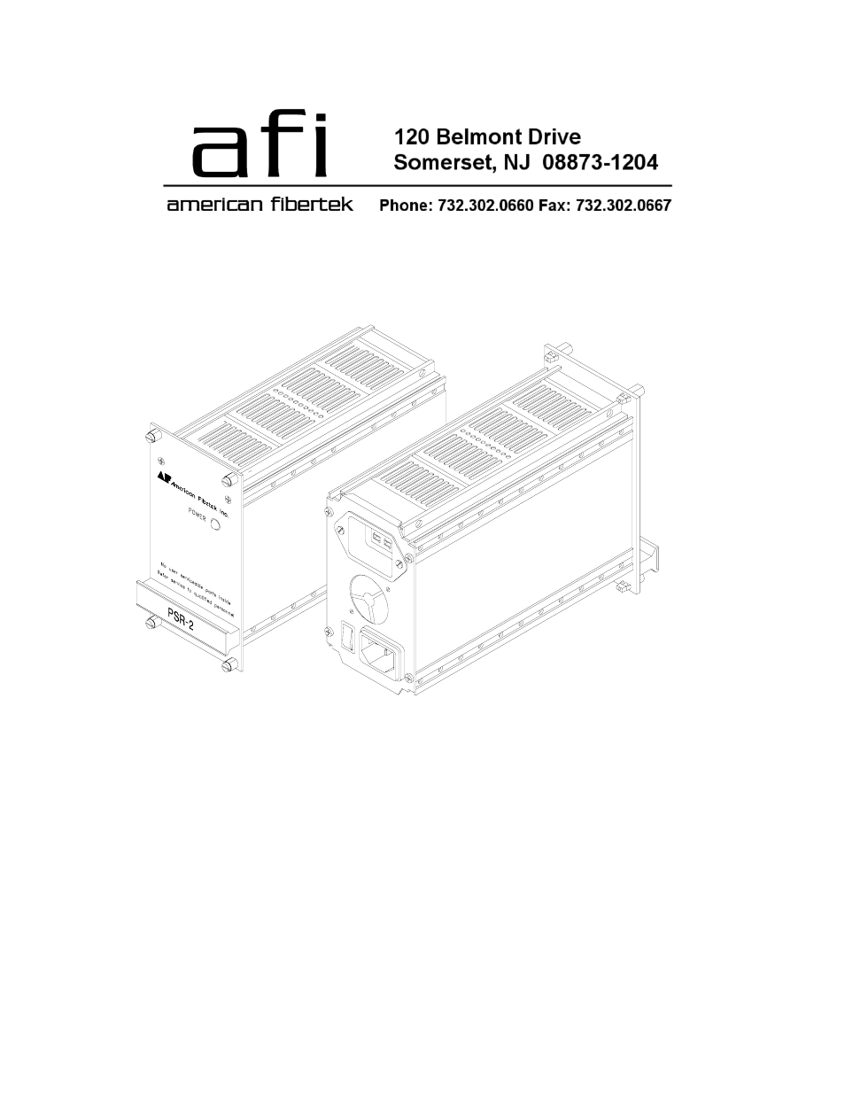 American Fibertek PSR-2 User Manual | 4 pages