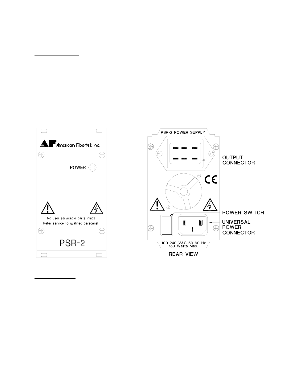 Installation and operation instructions | American Fibertek PSR-2 User Manual | Page 3 / 4