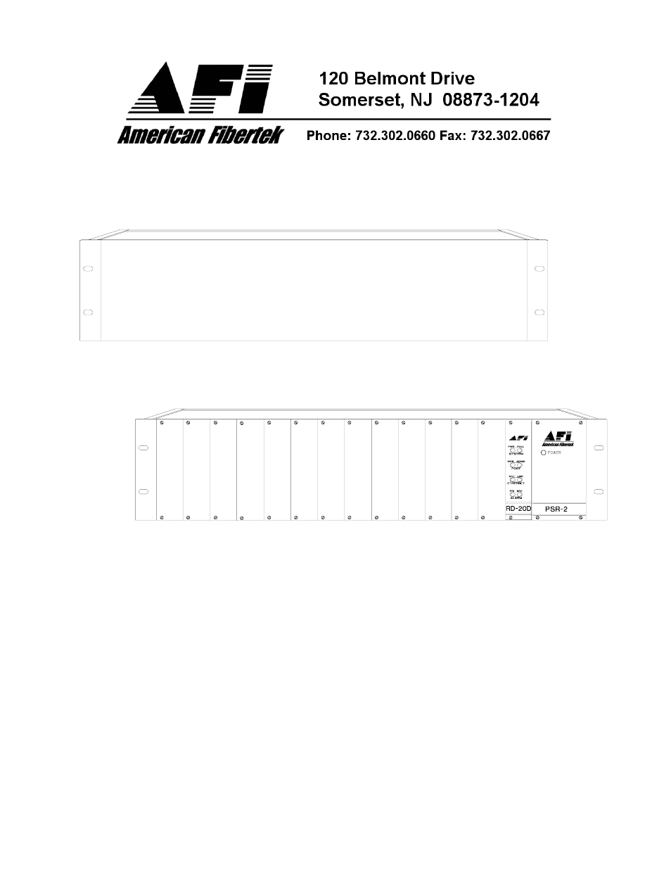 American Fibertek SR-20D User Manual | 4 pages