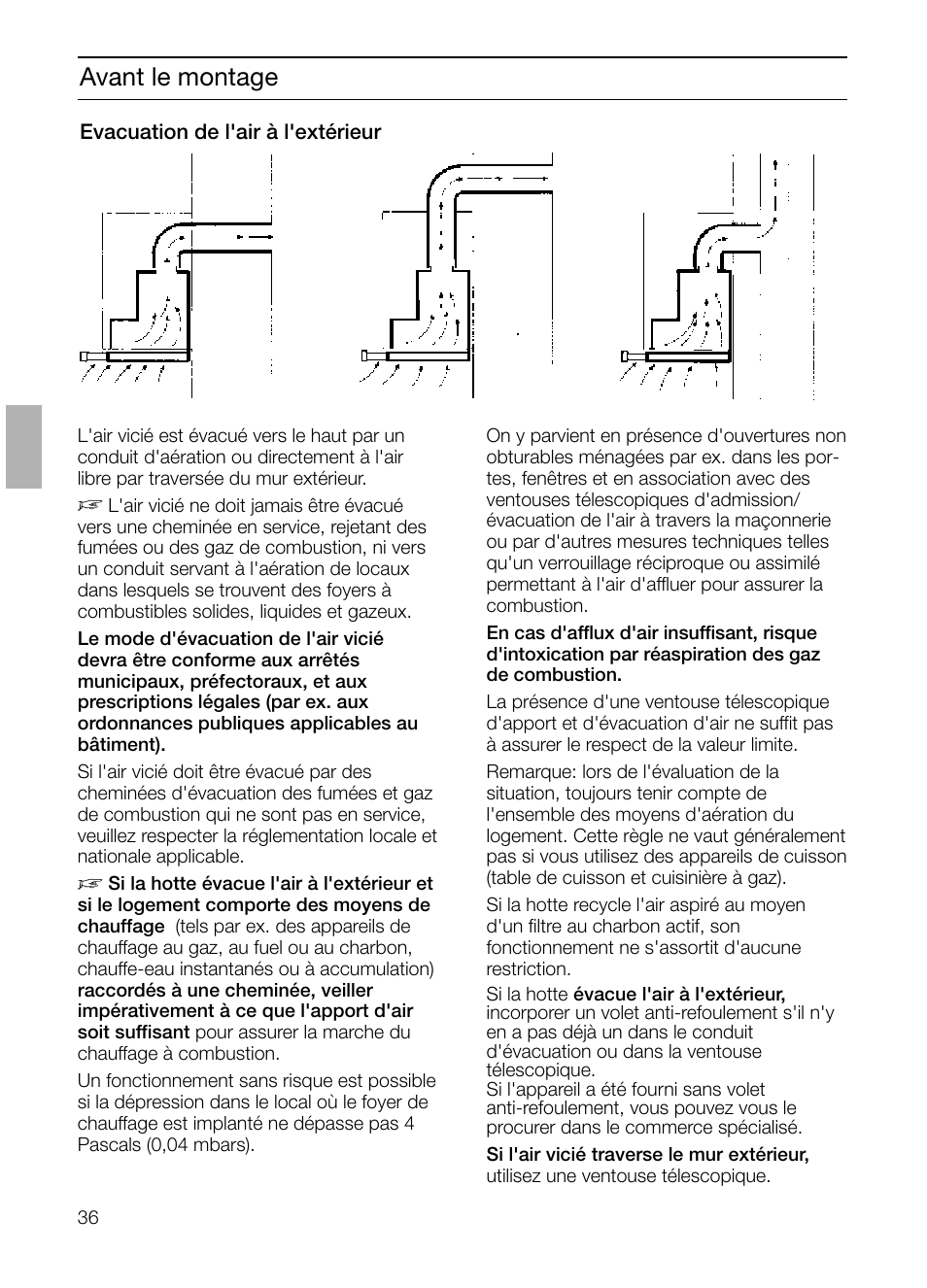 Avant le montage | Neff D4672X0 User Manual | Page 36 / 100