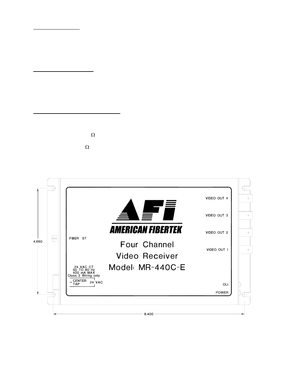 American Fibertek MR-440C-E User Manual | Page 3 / 4