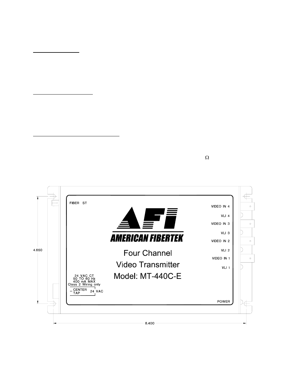 American Fibertek MT-440C-E User Manual | Page 3 / 4