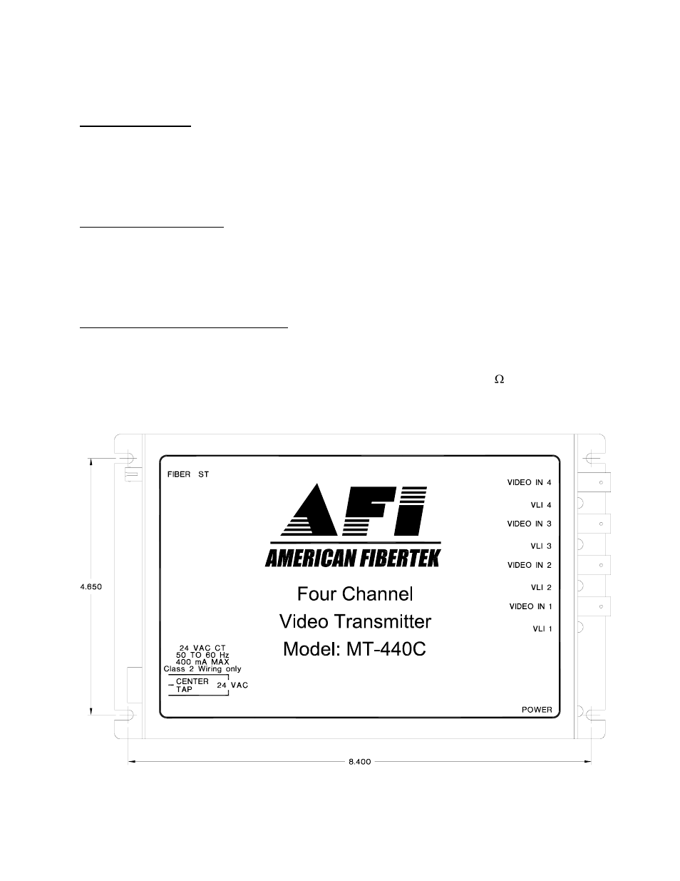American Fibertek MT-440C User Manual | Page 3 / 4
