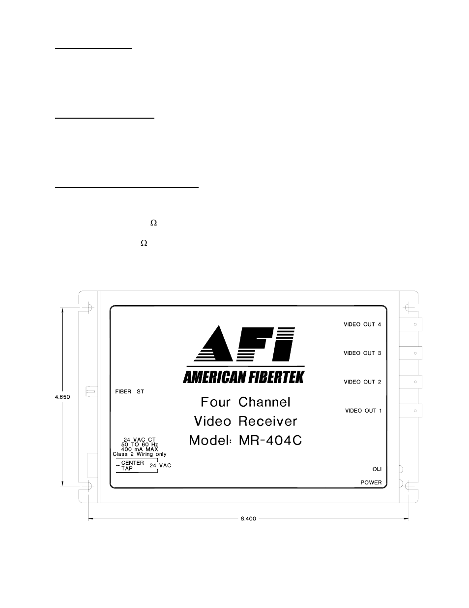 American Fibertek MR-404C User Manual | Page 3 / 4