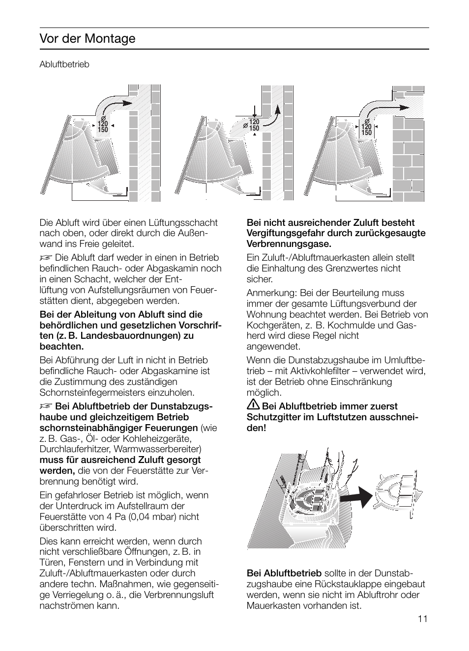 Vor der montage | Neff D2664X0 User Manual | Page 11 / 96