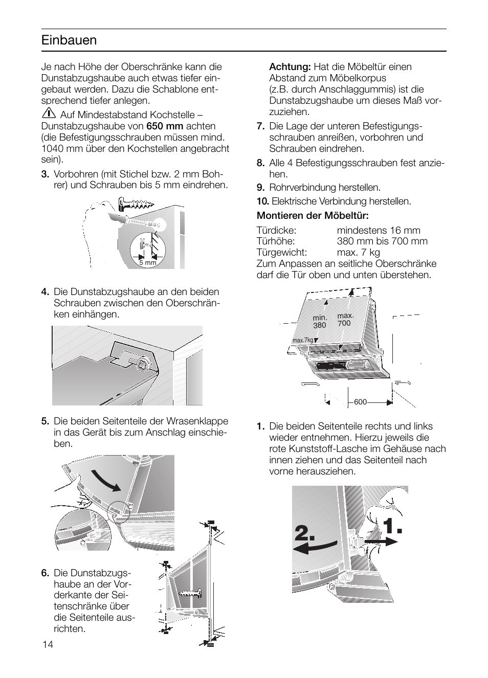 Einbauen | Neff D2664X0 User Manual | Page 14 / 96