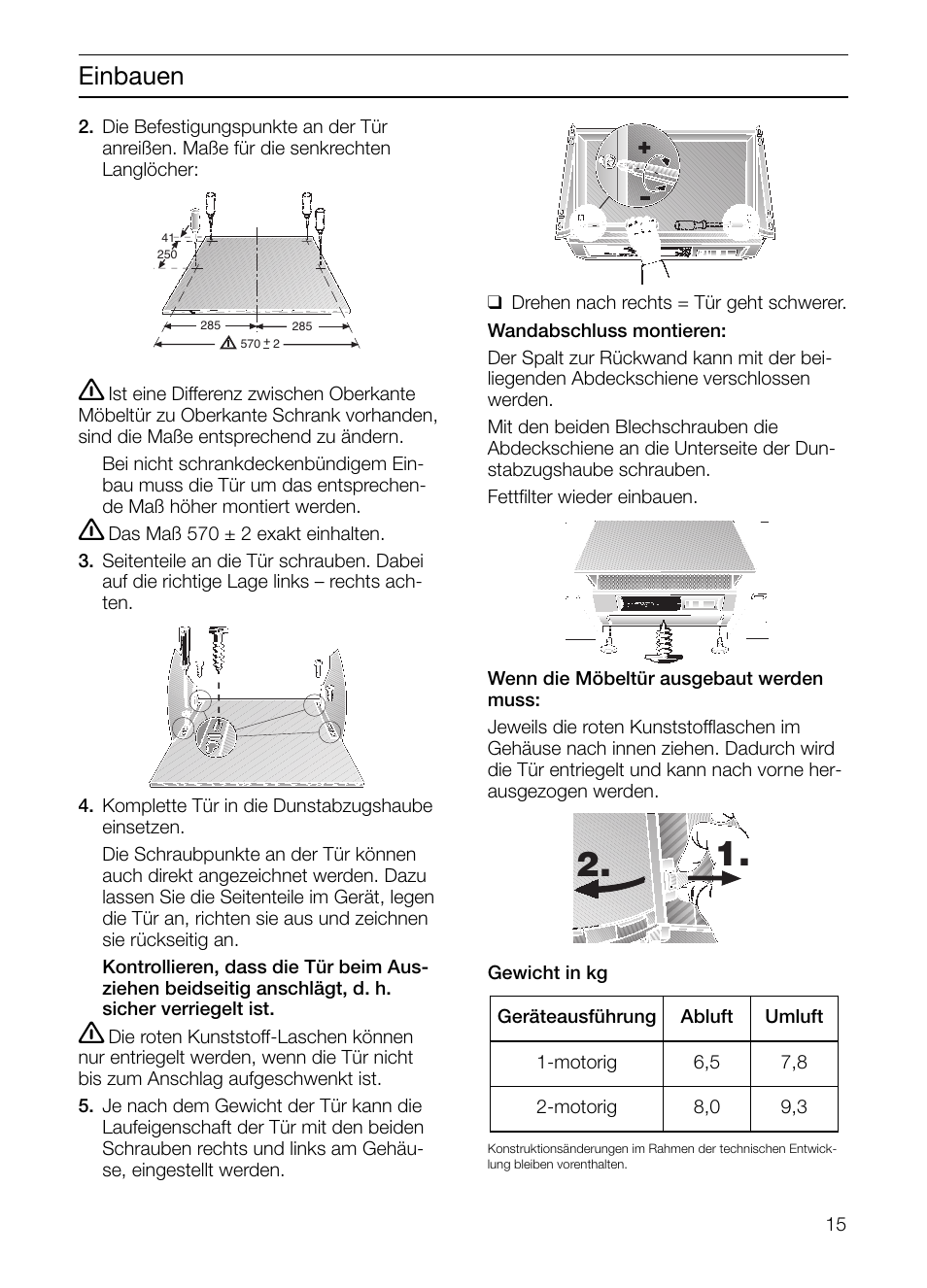 Einbauen | Neff D2664X0 User Manual | Page 15 / 96