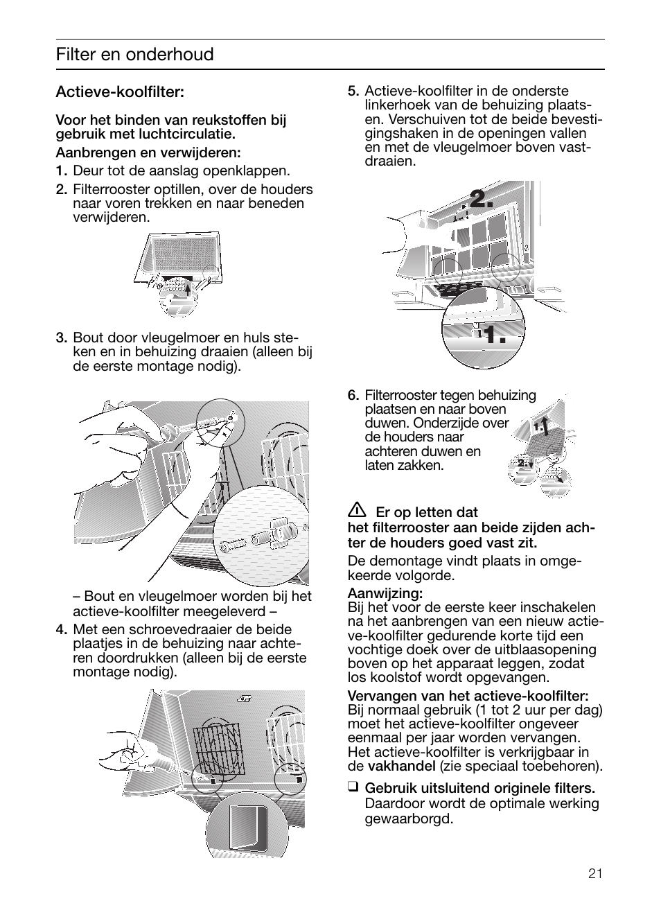 Filter en onderhoud | Neff D2664X0 User Manual | Page 21 / 96