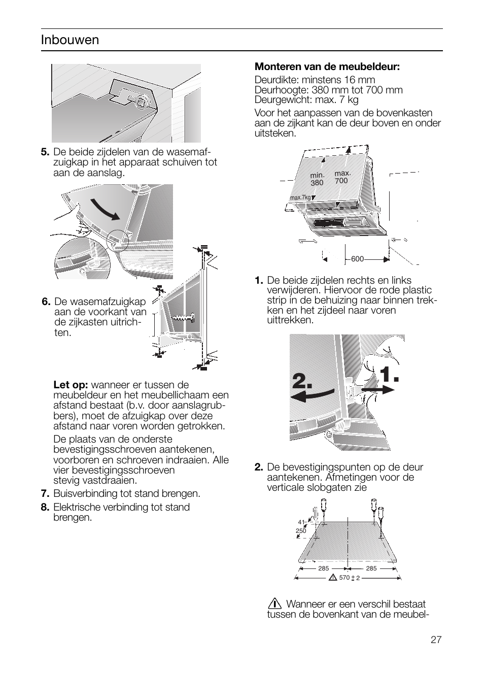 Inbouwen | Neff D2664X0 User Manual | Page 27 / 96