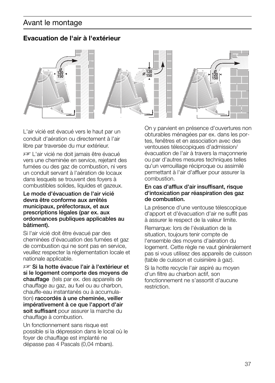 Avant le montage | Neff D2664X0 User Manual | Page 37 / 96