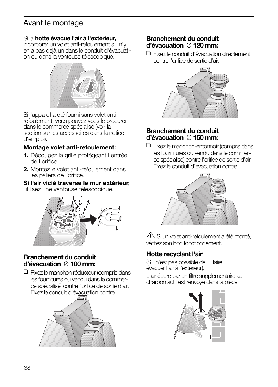 Avant le montage | Neff D2664X0 User Manual | Page 38 / 96