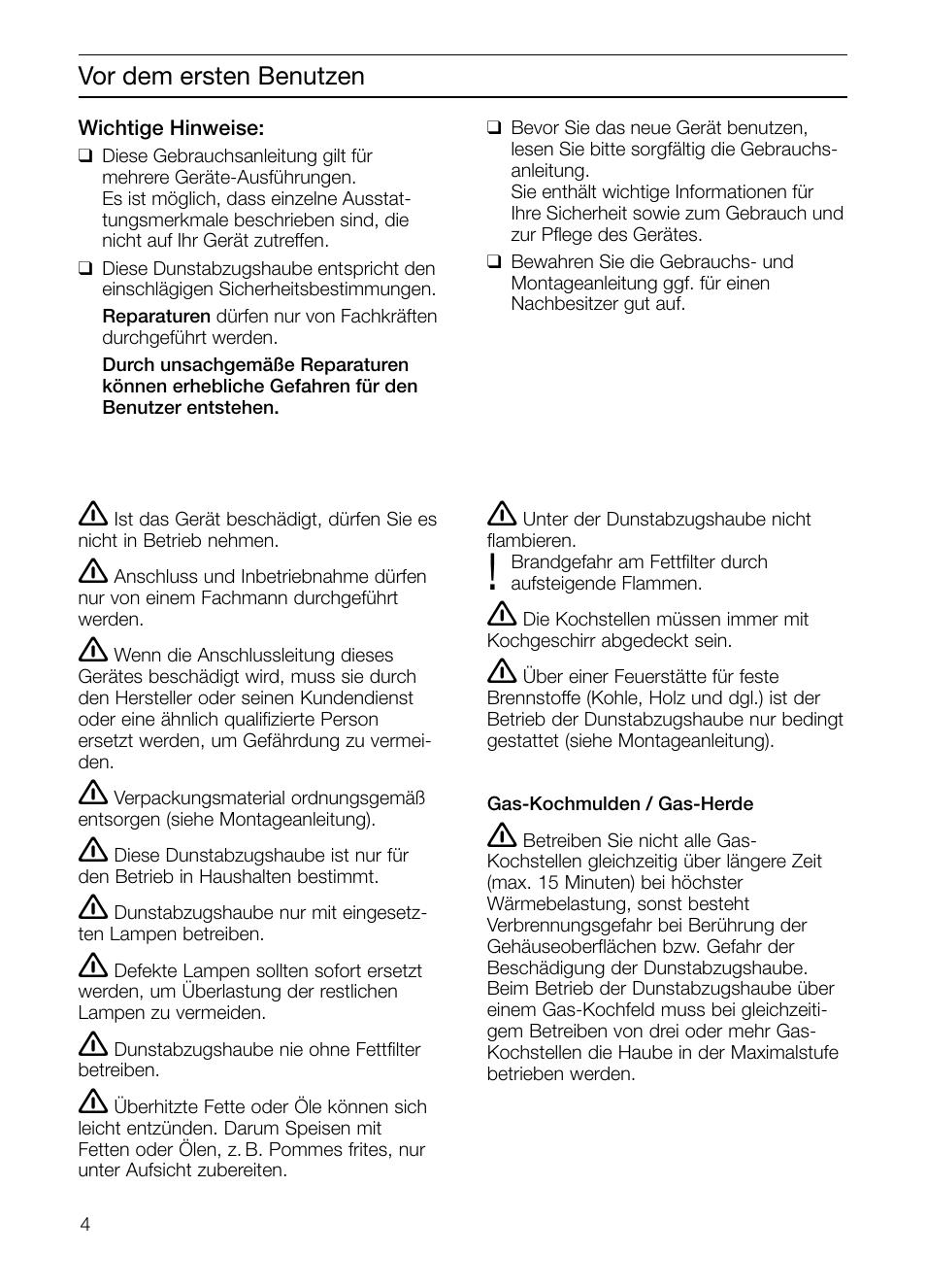 Neff D2664X0 User Manual | Page 4 / 96