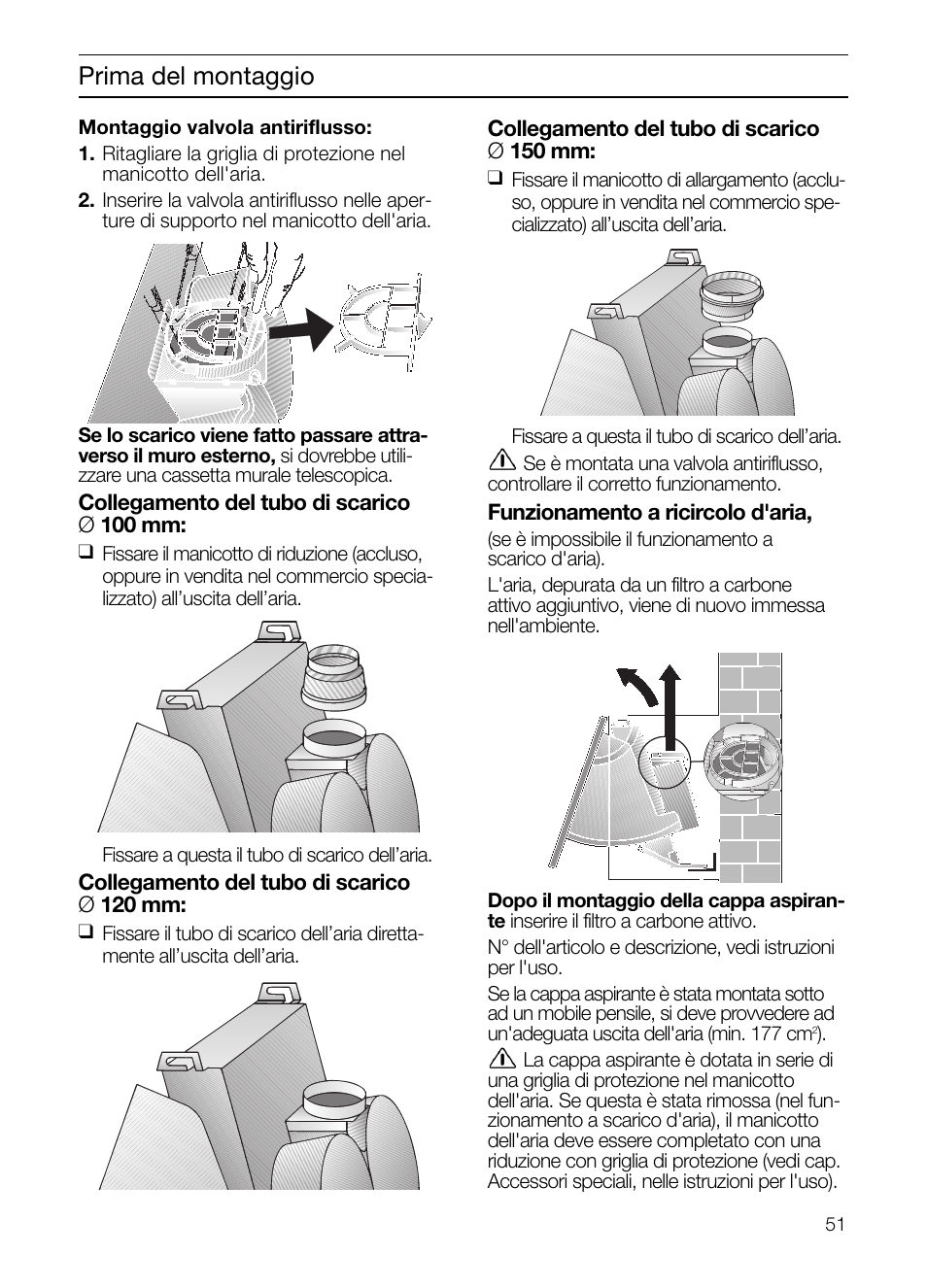 Prima del montaggio | Neff D2664X0 User Manual | Page 51 / 96