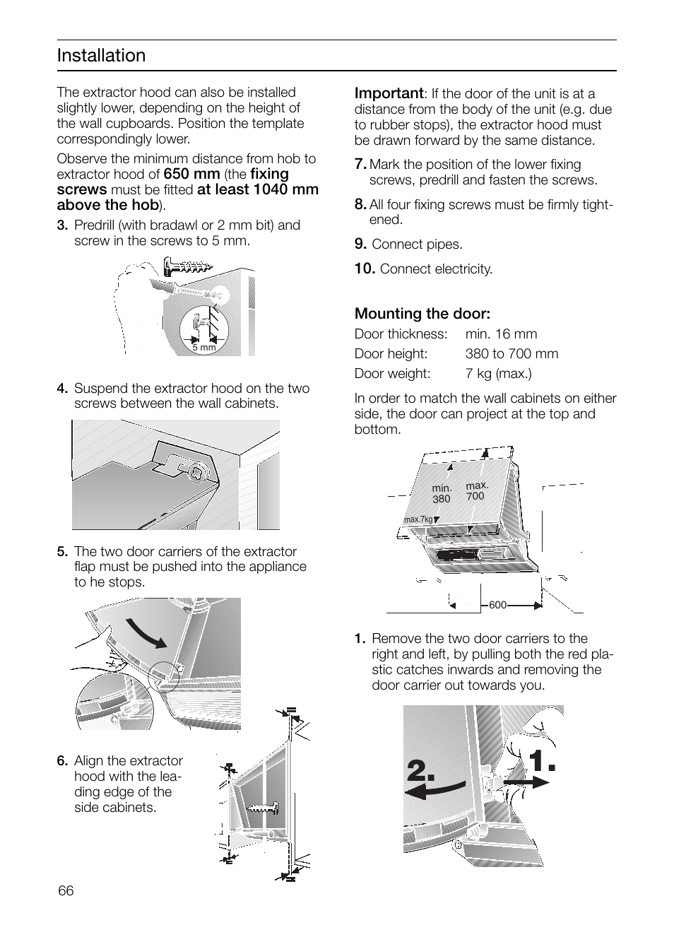 Installation | Neff D2664X0 User Manual | Page 66 / 96