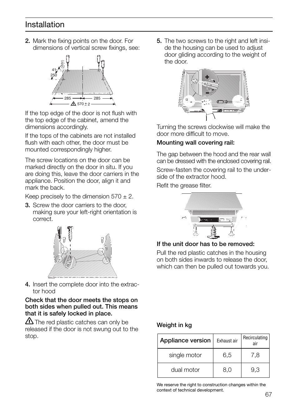 Installation | Neff D2664X0 User Manual | Page 67 / 96