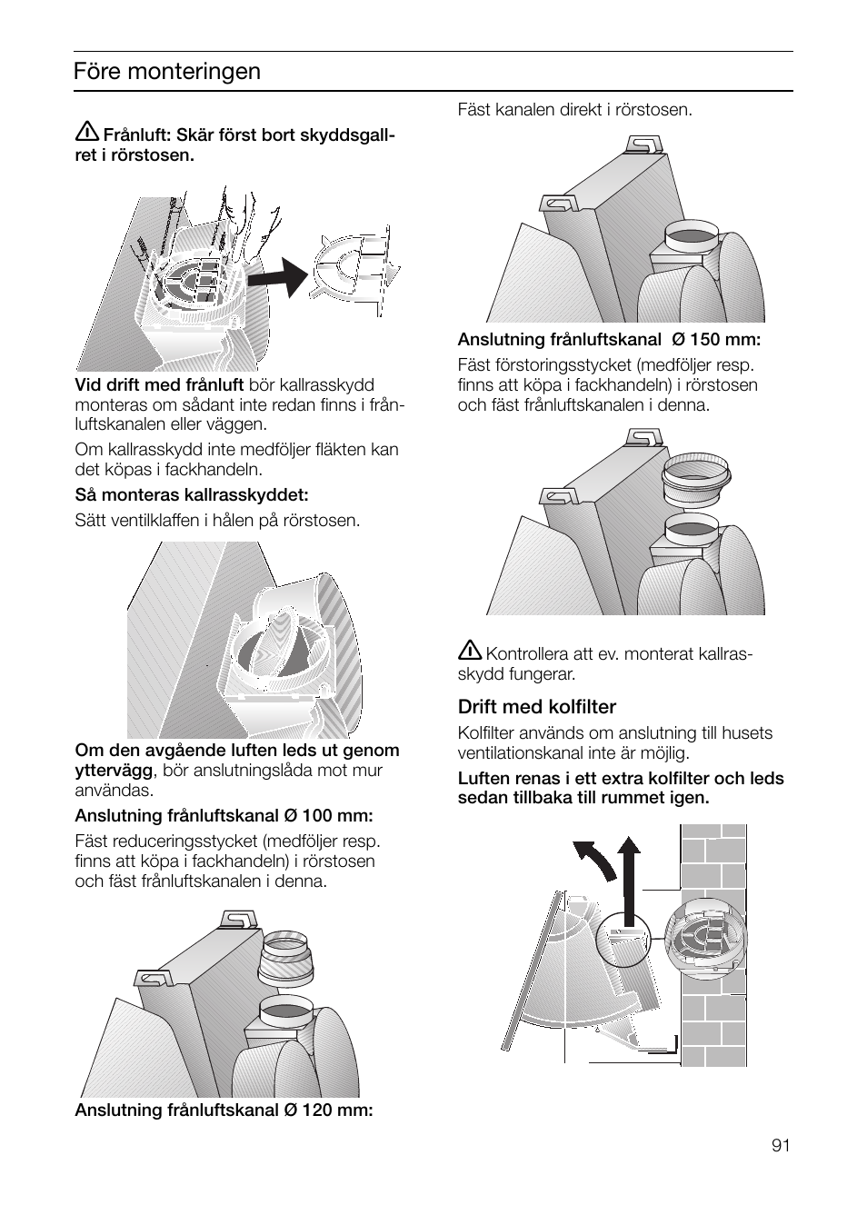 Före monteringen | Neff D2664X0 User Manual | Page 91 / 96