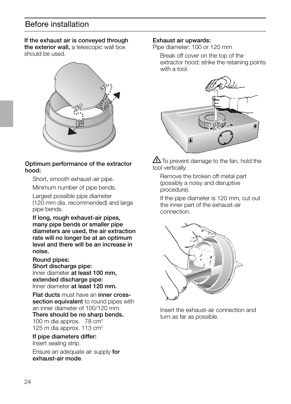 Before installation | Neff D1654W0 User Manual | Page 24 / 84