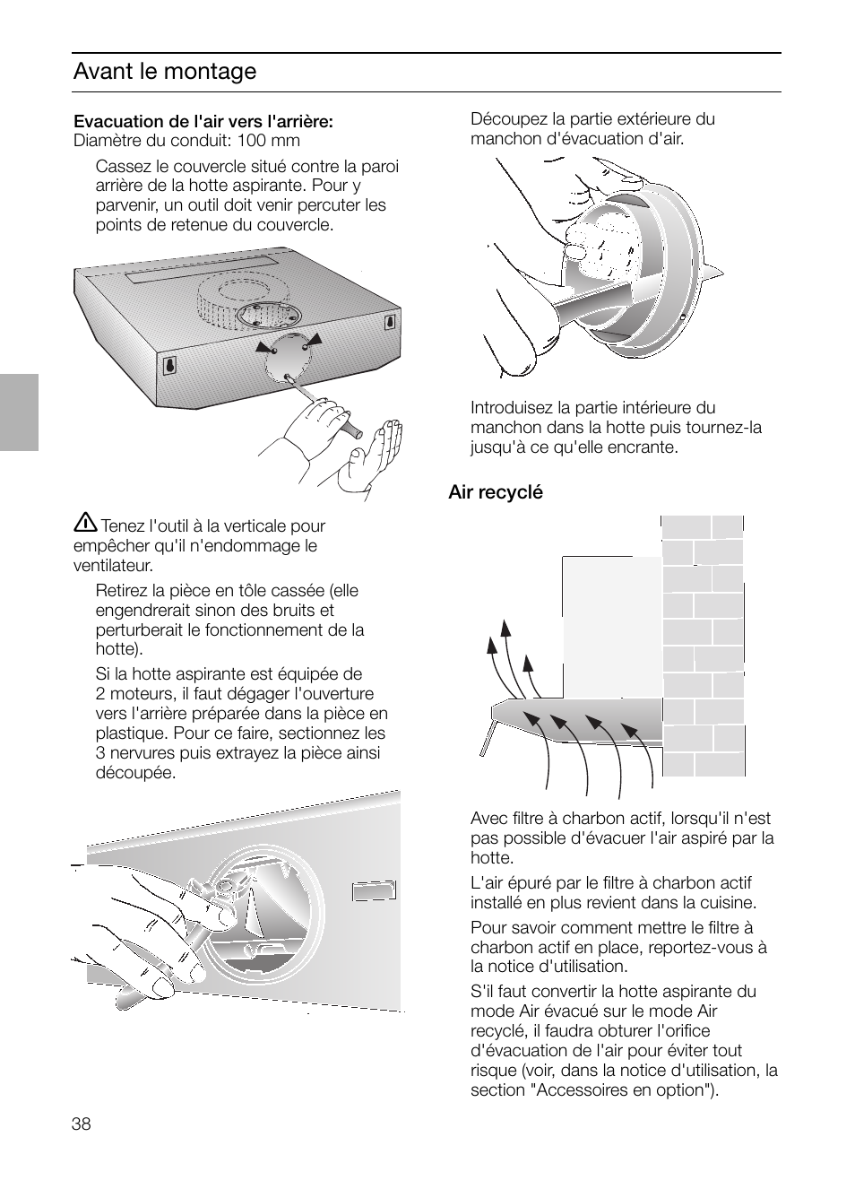 Avant le montage | Neff D1654W0 User Manual | Page 38 / 84