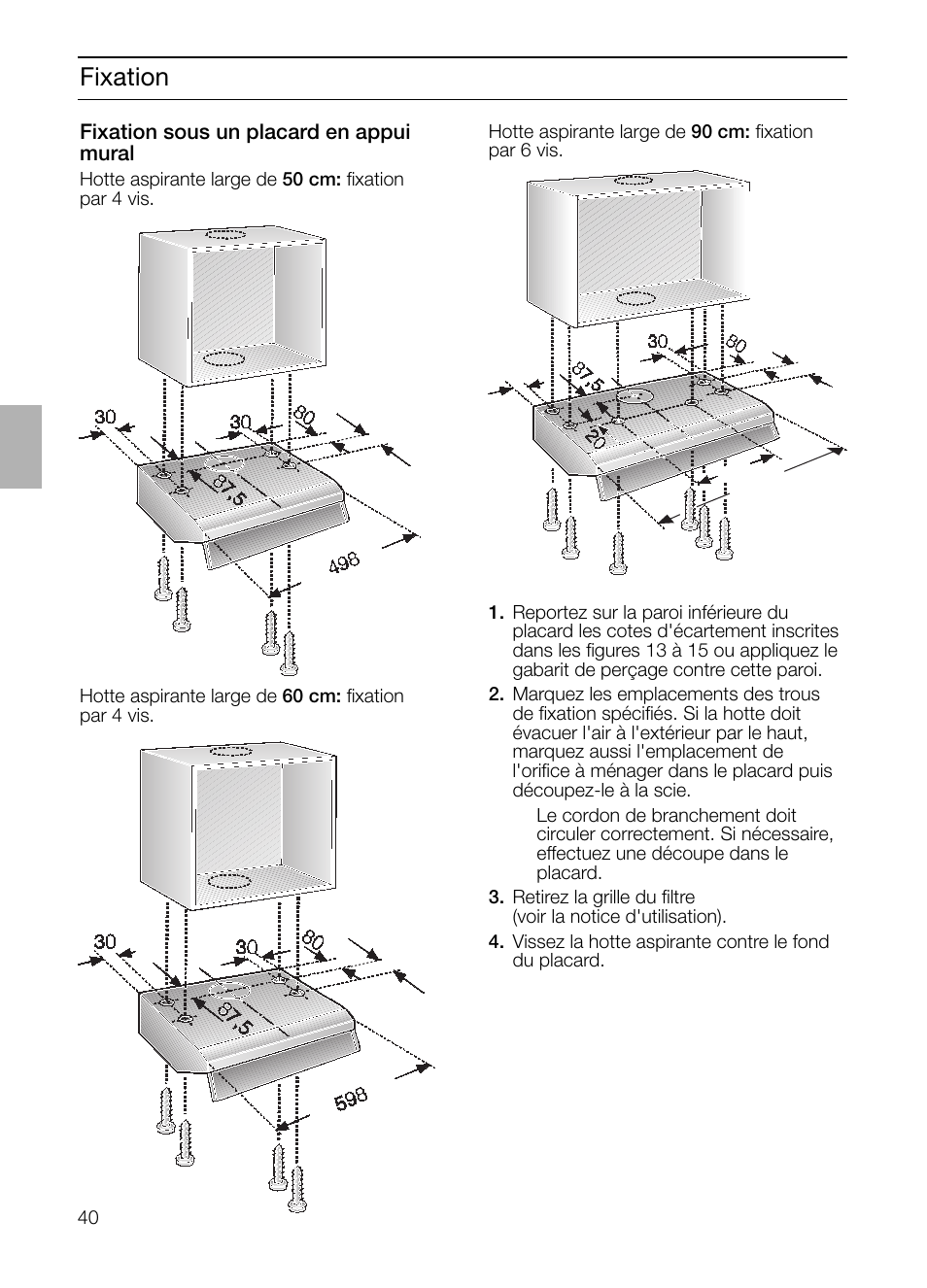 Fixation | Neff D1654W0 User Manual | Page 40 / 84