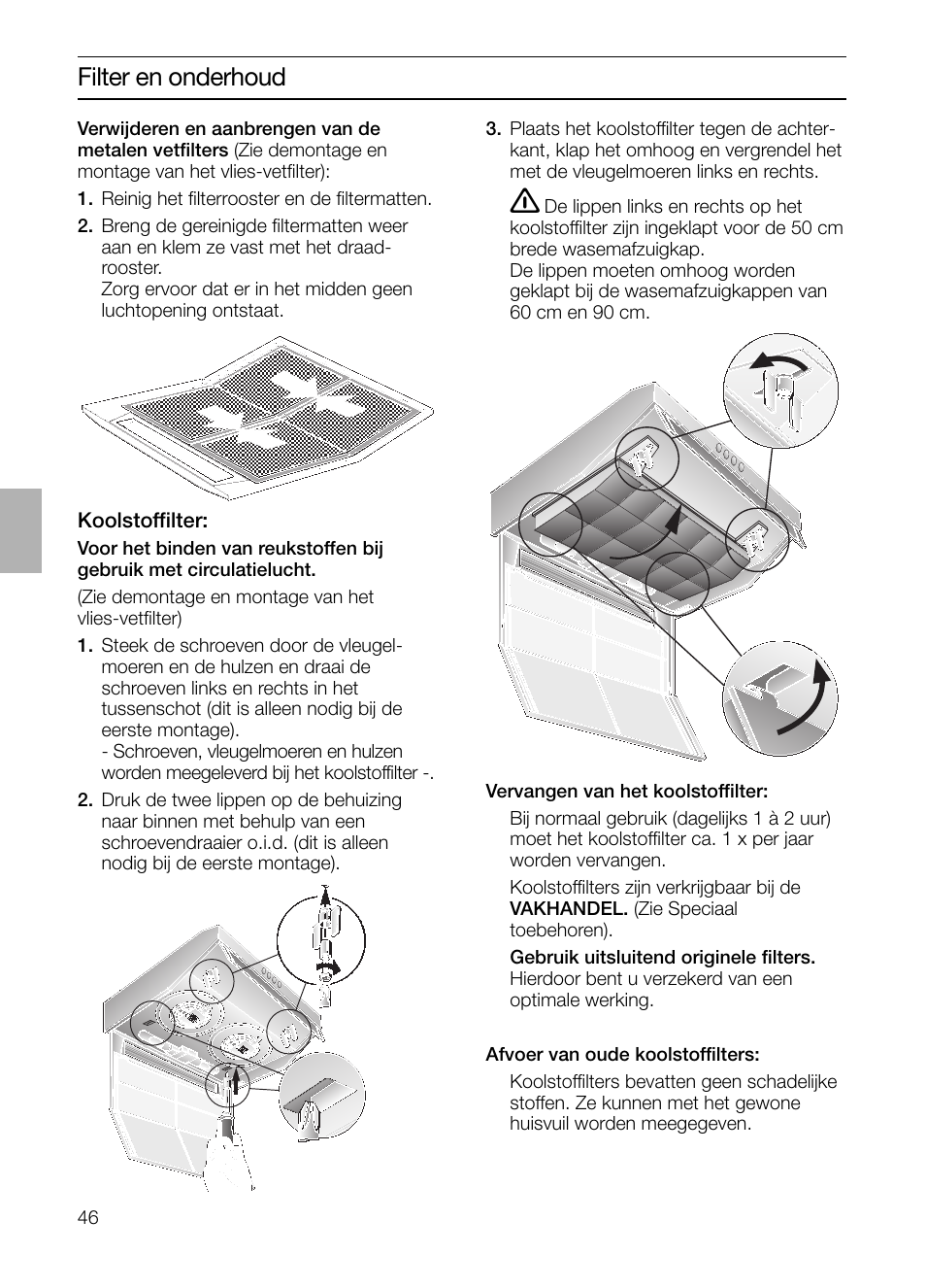 Filter en onderhoud | Neff D1654W0 User Manual | Page 46 / 84