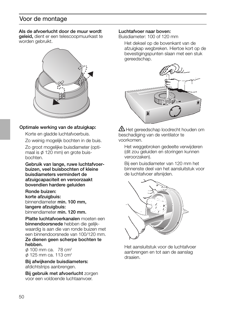 Voor de montage | Neff D1654W0 User Manual | Page 50 / 84