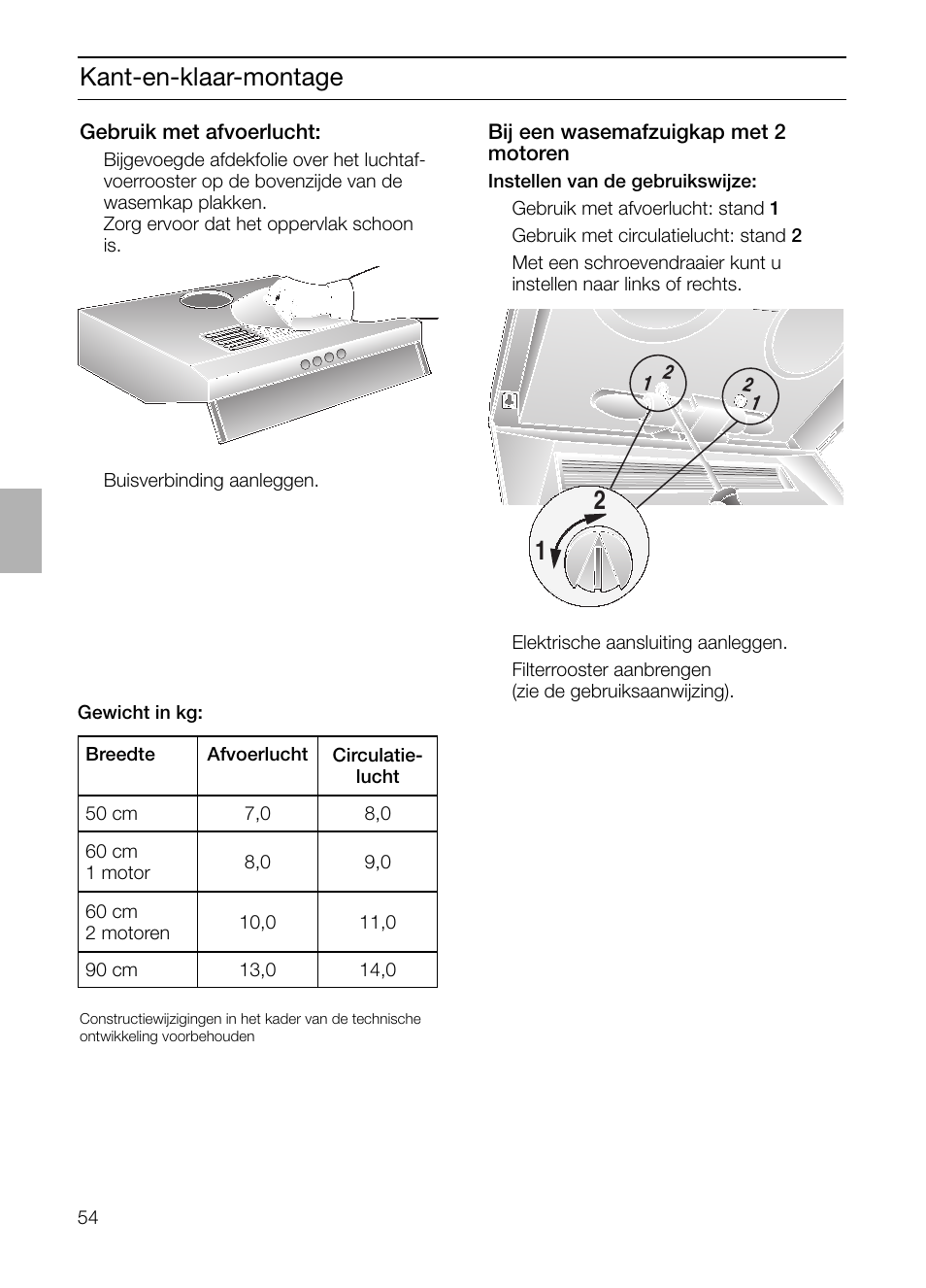 Kant-en-klaar-montage | Neff D1654W0 User Manual | Page 54 / 84