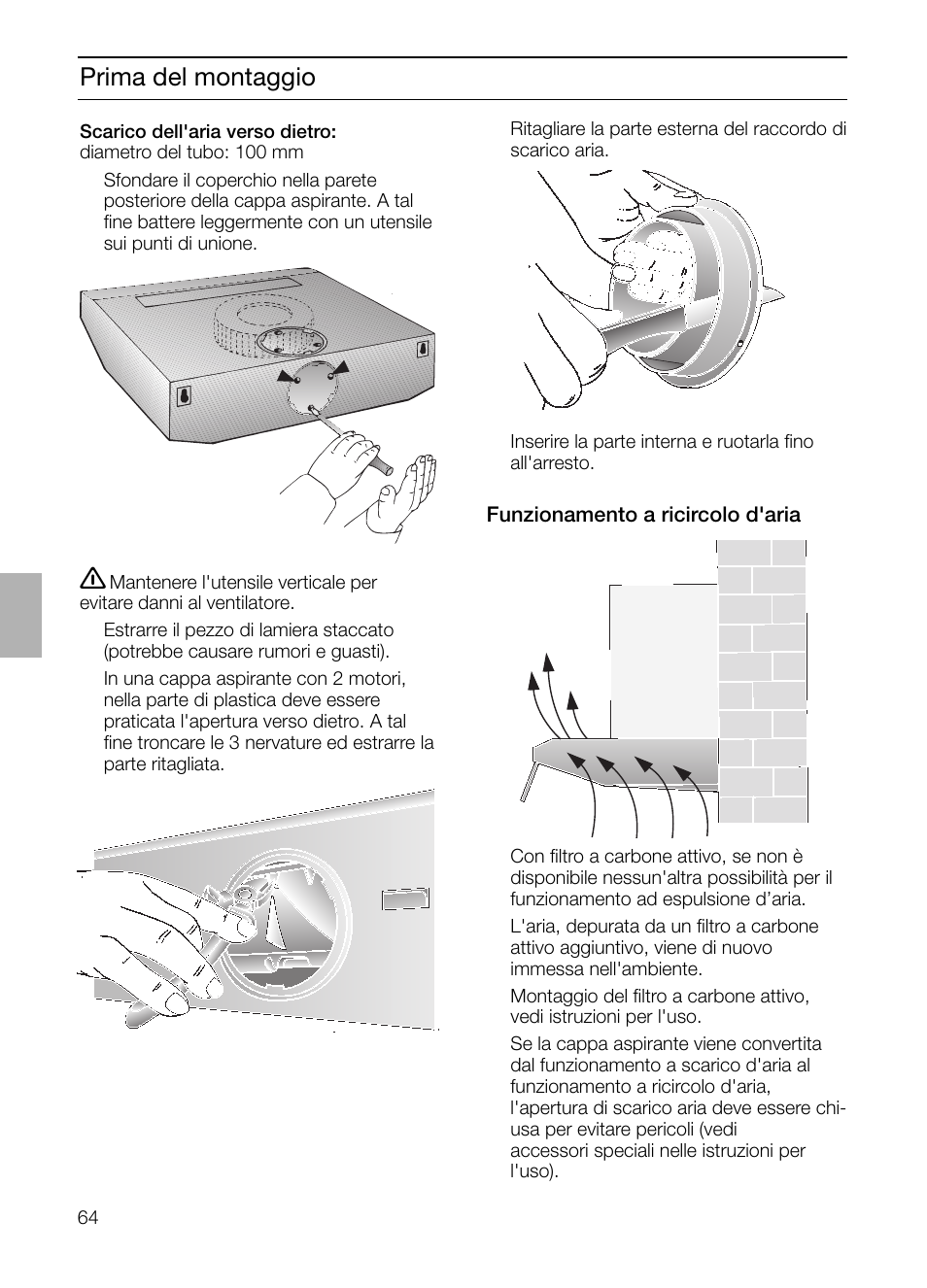 Prima del montaggio | Neff D1654W0 User Manual | Page 64 / 84