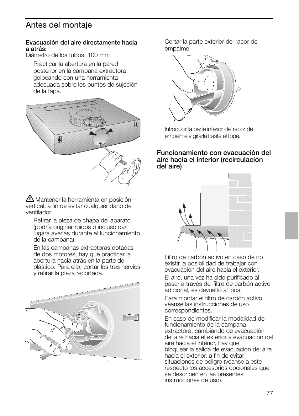 Antes del montaje | Neff D1654W0 User Manual | Page 77 / 84