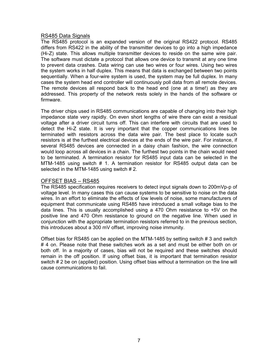 American Fibertek MTM-1485 User Manual | Page 7 / 8