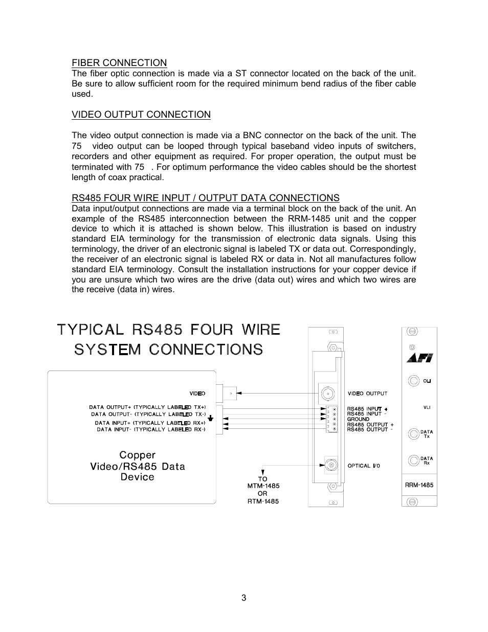 American Fibertek RRM-1485 User Manual | Page 3 / 8