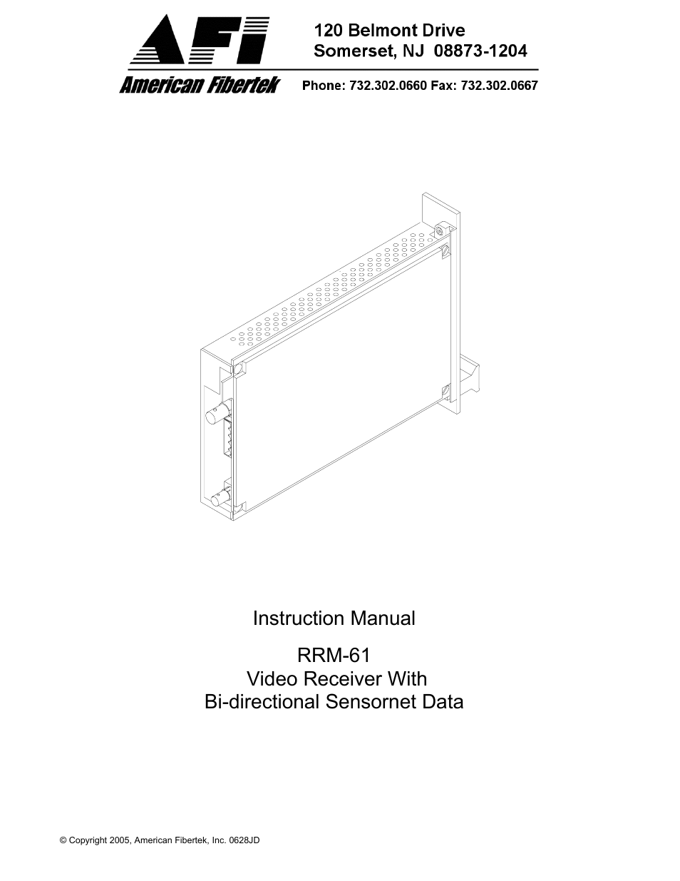 American Fibertek RRM-61 User Manual | 4 pages