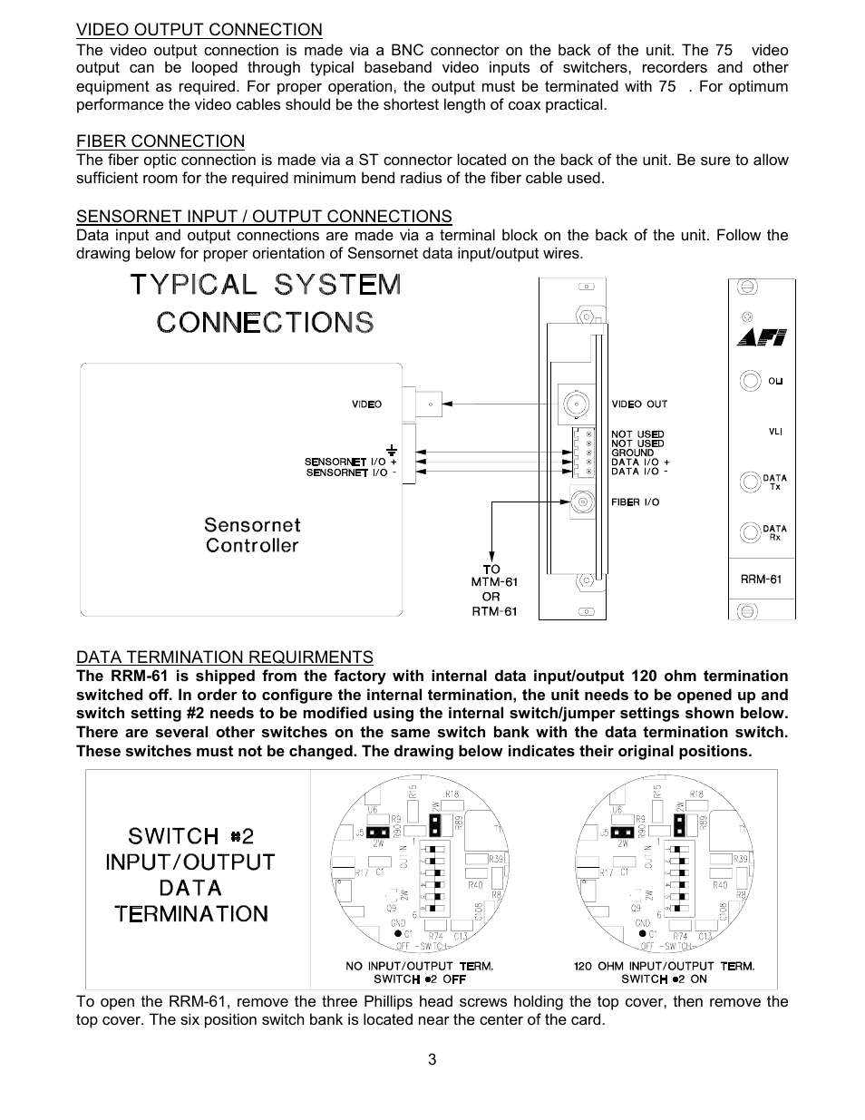 American Fibertek RRM-61 User Manual | Page 3 / 4