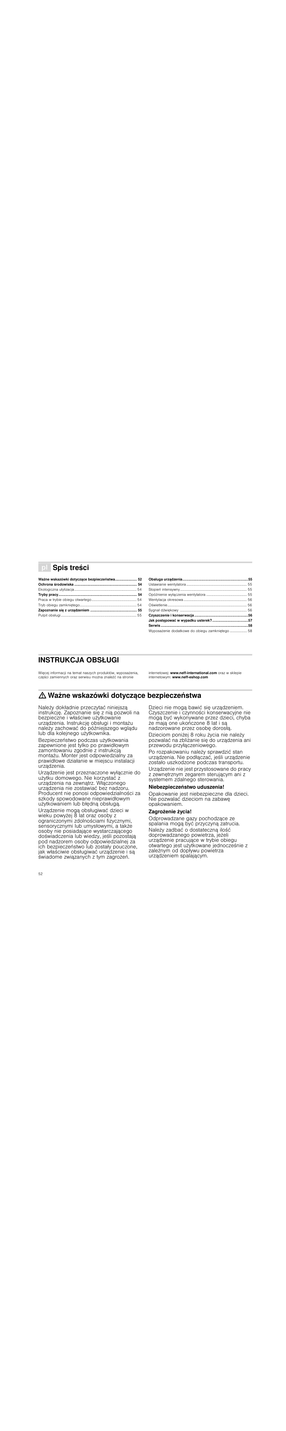 Neff D99L20N0 User Manual | Page 52 / 88