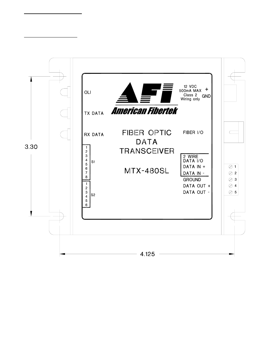 American Fibertek MTX-480SL User Manual | Page 4 / 8