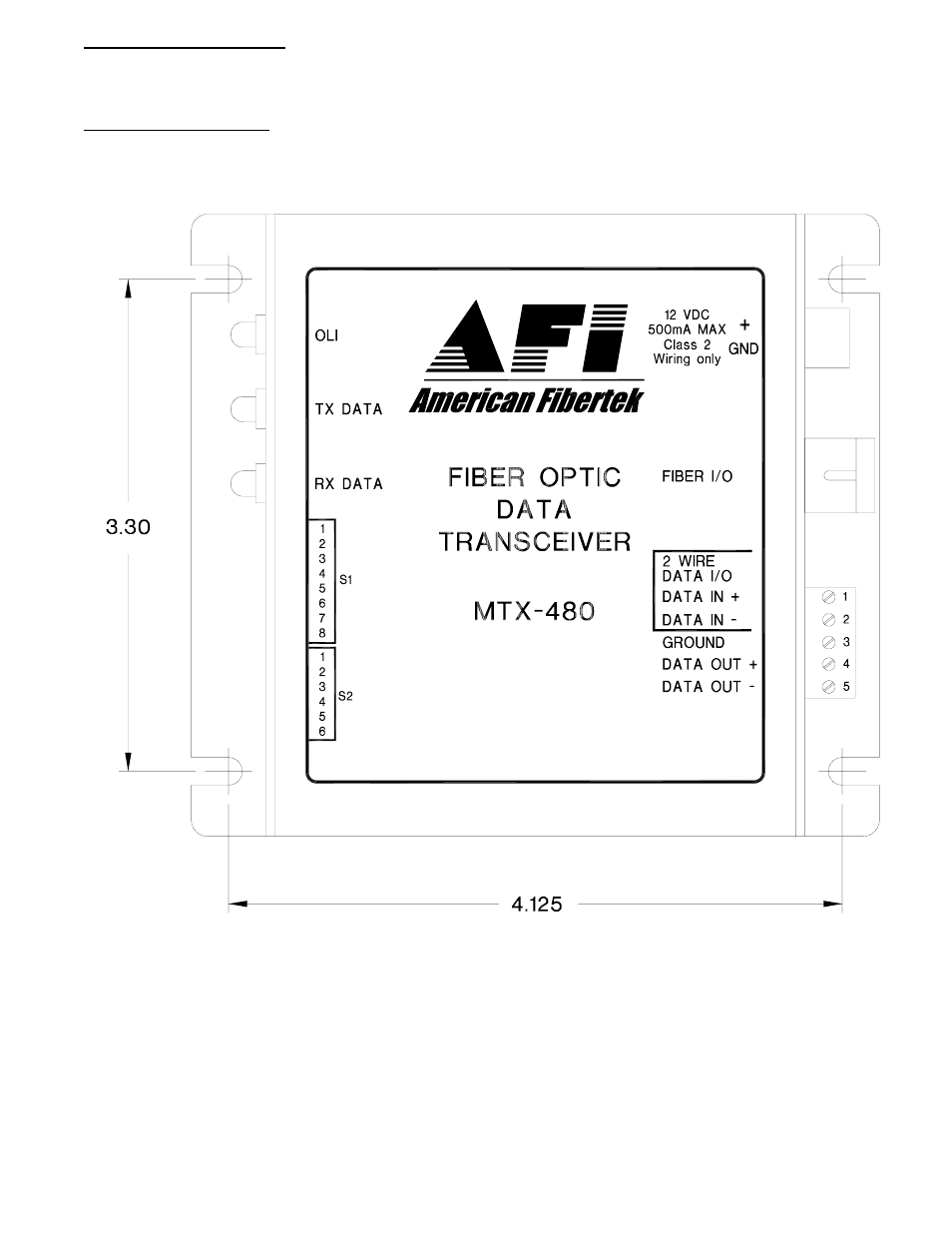 American Fibertek MTX-480 User Manual | Page 4 / 8