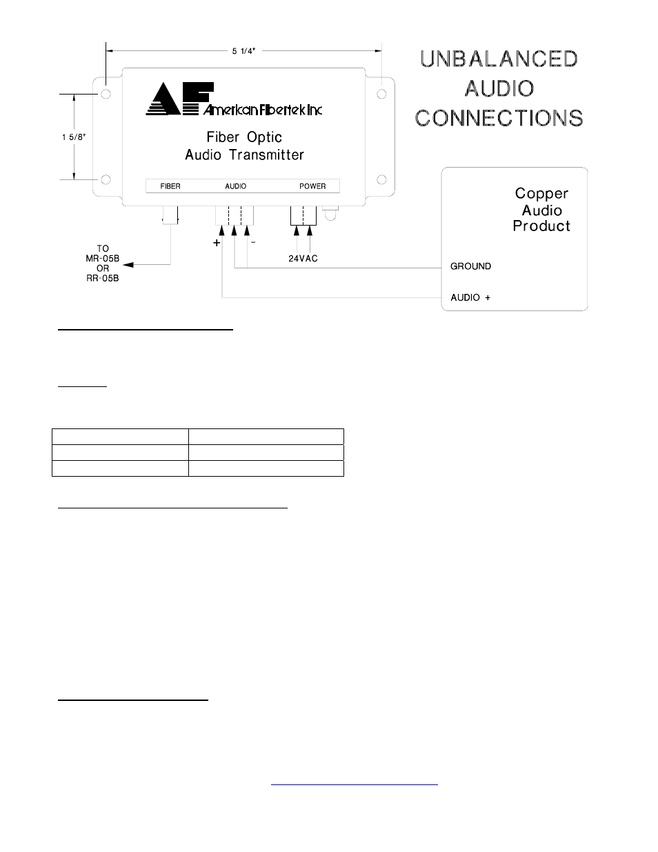 American Fibertek MT-05B User Manual | Page 4 / 4