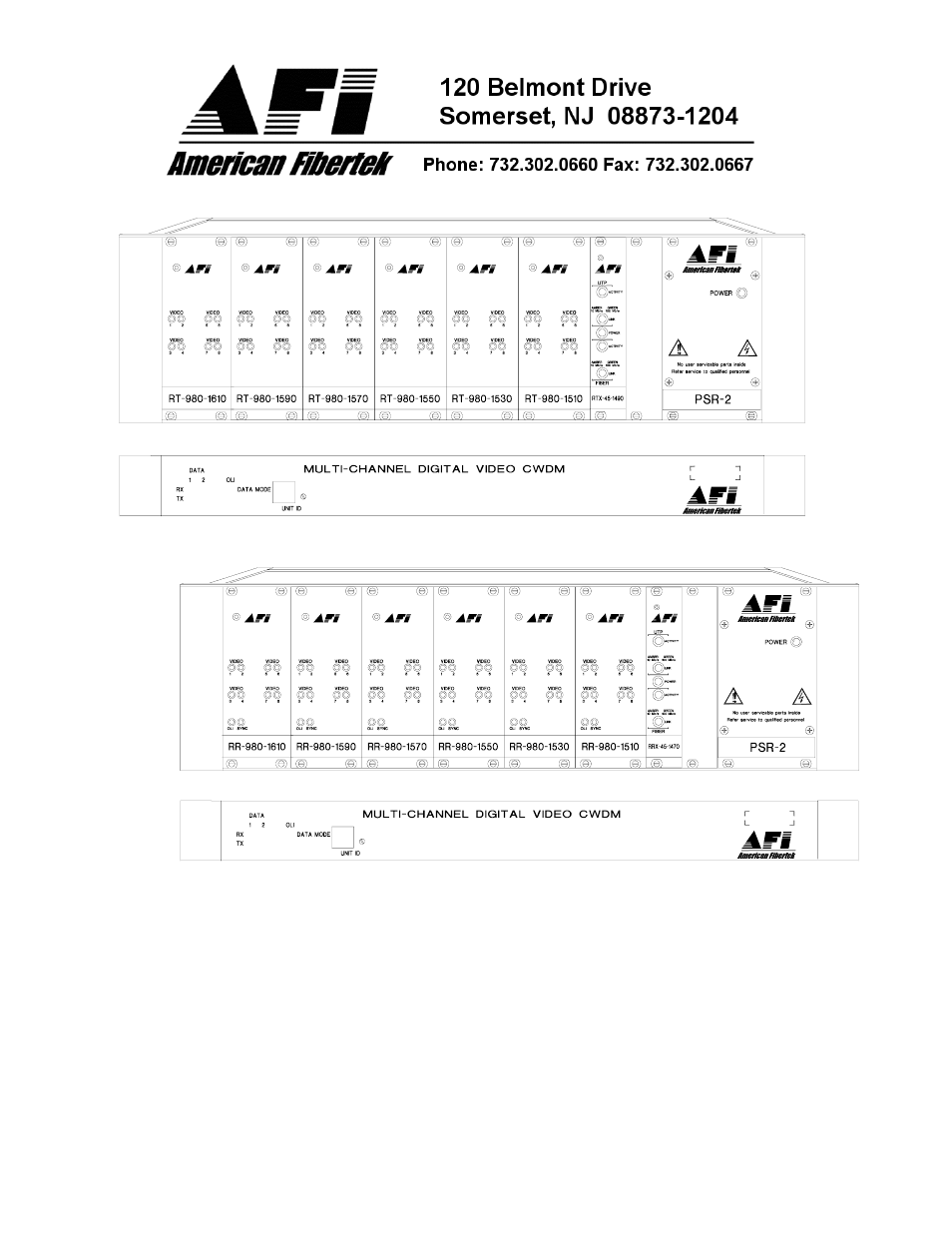 American Fibertek RR-94845SL User Manual | 12 pages