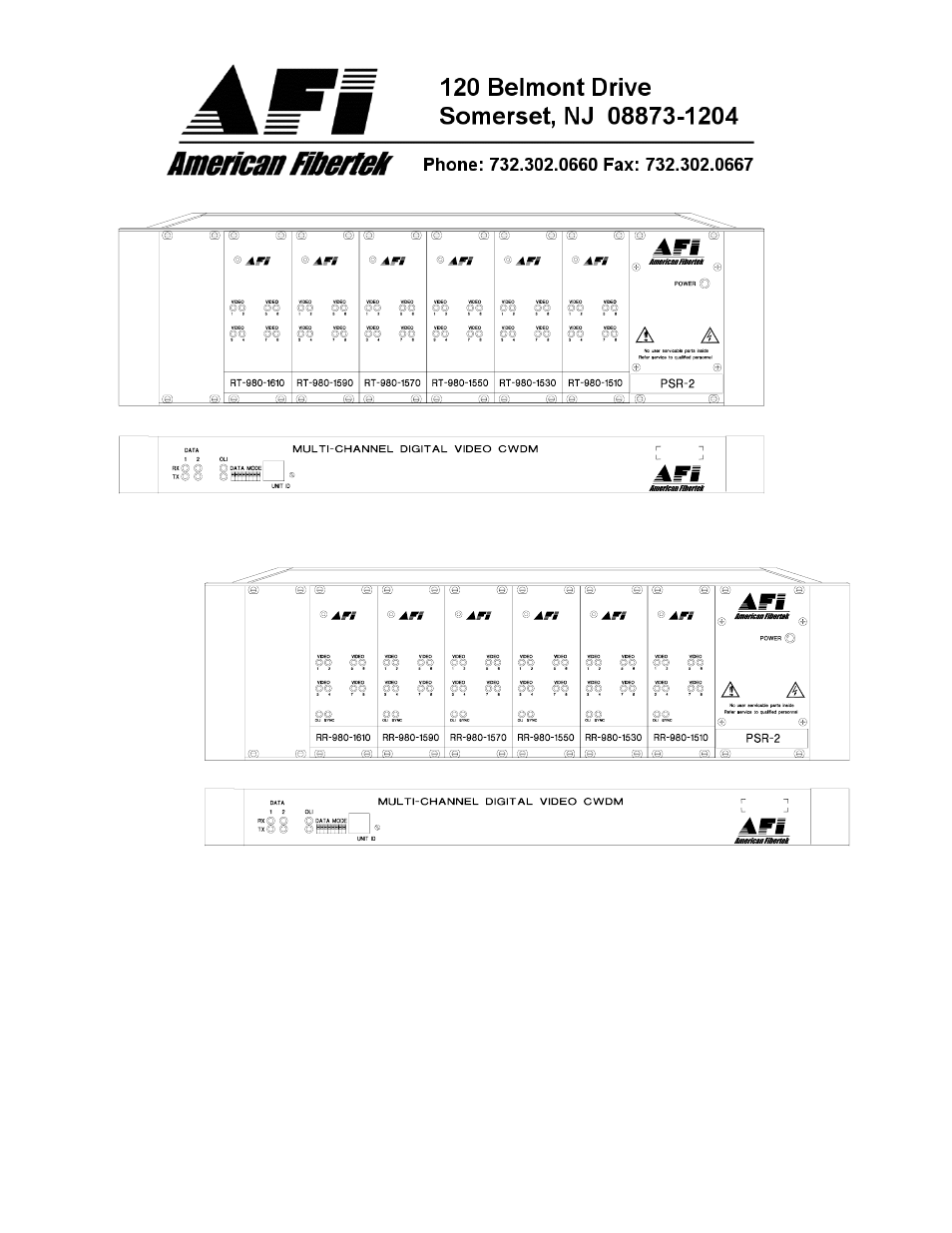 American Fibertek RR-94885SL User Manual | 15 pages