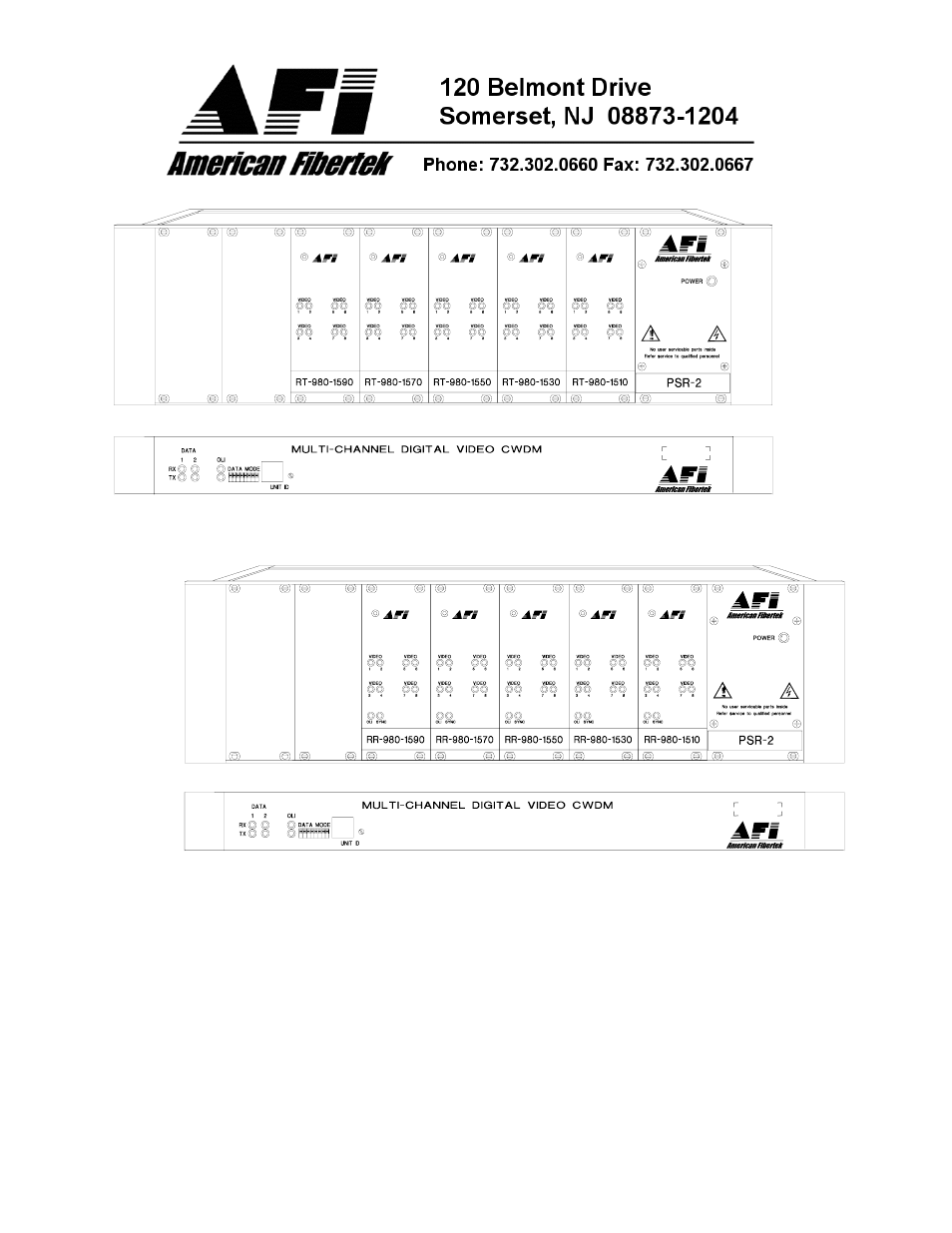 American Fibertek RR-94085SL User Manual | 15 pages