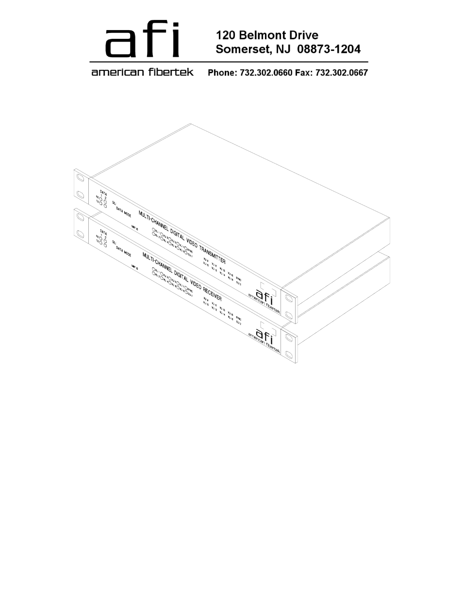 American Fibertek MRX-986-UTP User Manual | 12 pages