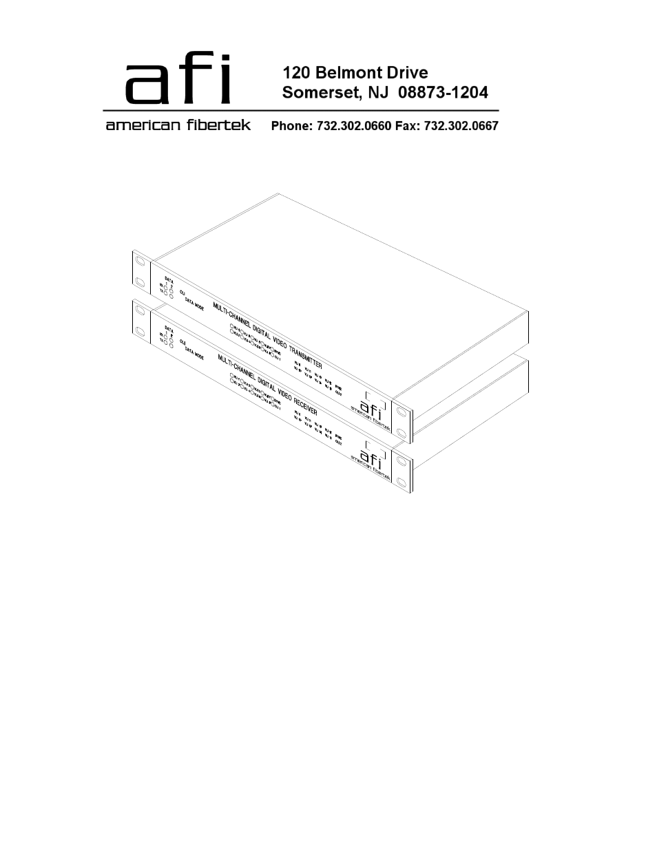 American Fibertek MRX-986C-SL User Manual | 10 pages