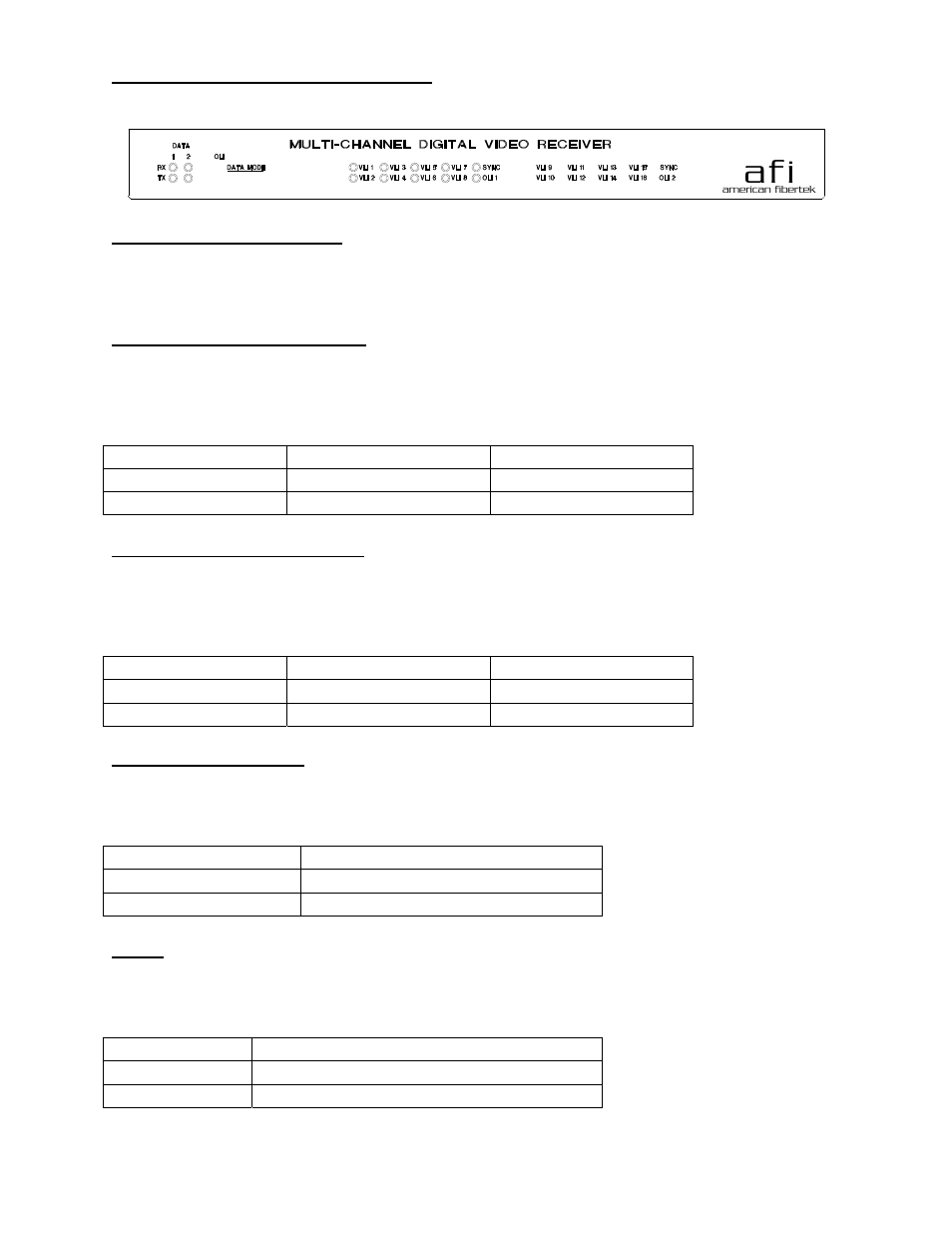 Af i | American Fibertek MRX-986C-SL User Manual | Page 9 / 10